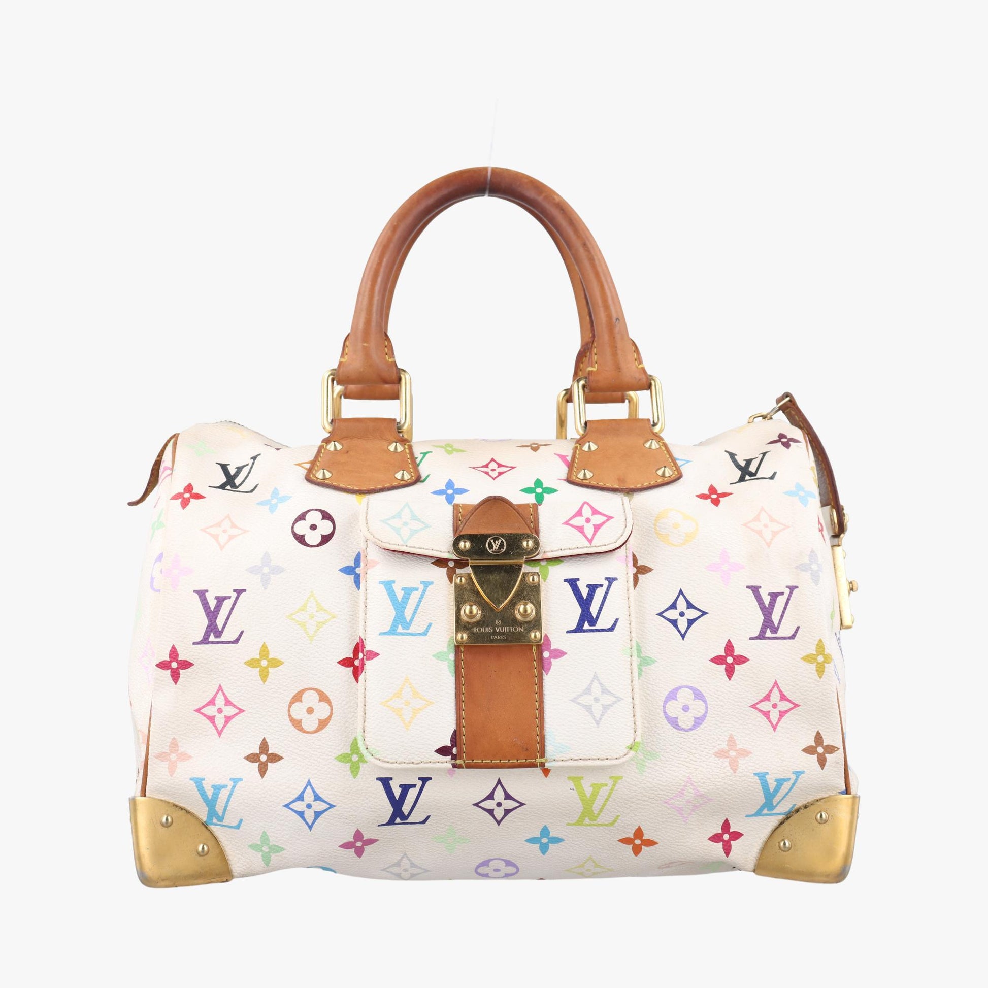 ルイヴィトン Louis Vuitton ボストンバッグ レディース スピーディ30 ホワイト モノグラム マルチカラー M92643 SP0132