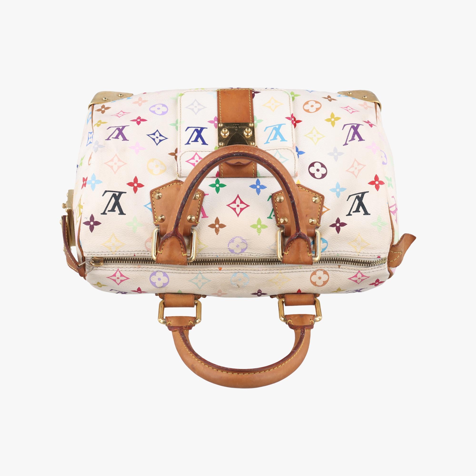 ルイヴィトン Louis Vuitton ボストンバッグ レディース スピーディ30 ホワイト モノグラム マルチカラー M92643 SP0132