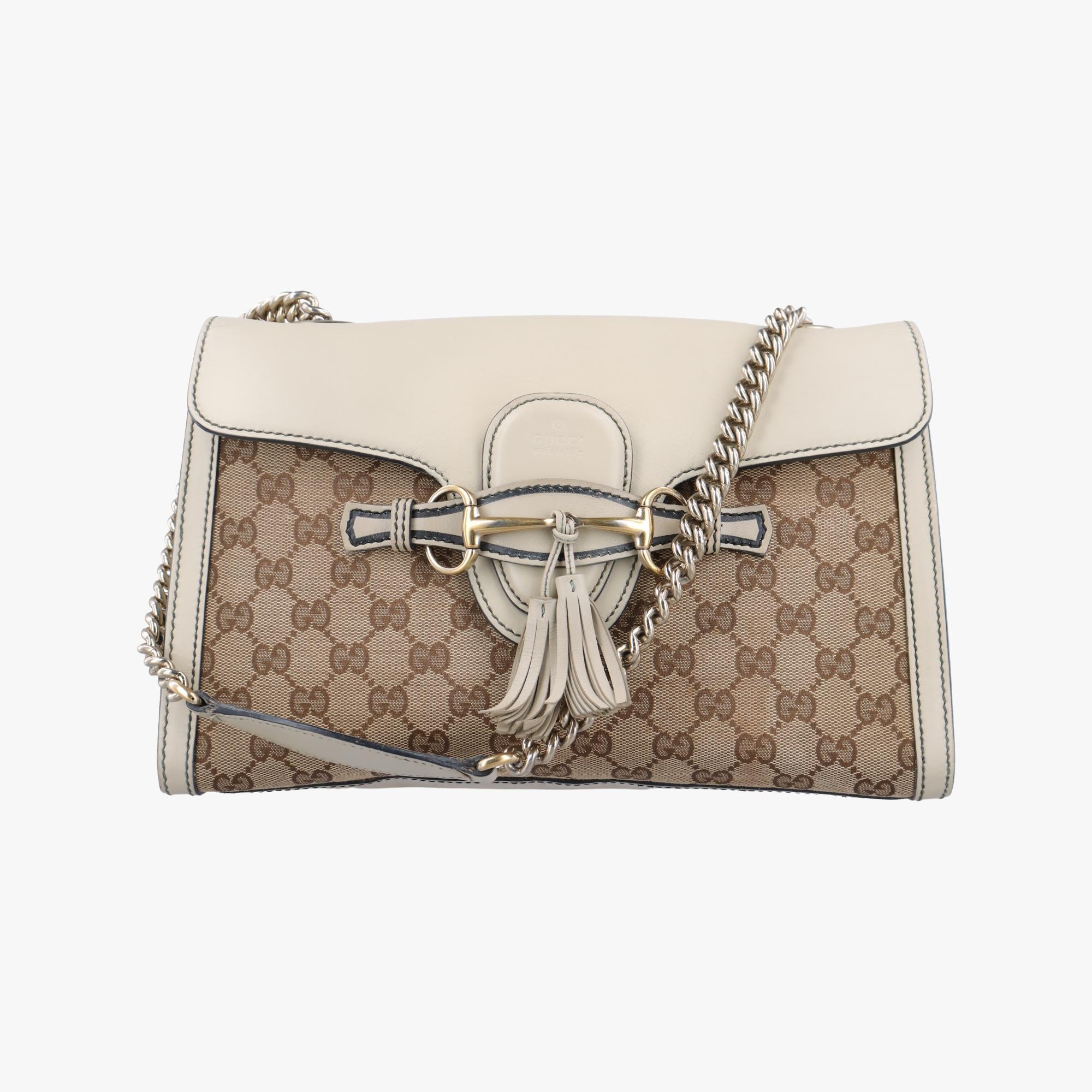 グッチ Gucci ショルダーバッグ レディース エミリー カーキ ファブリック×レザー 295402 G013392921