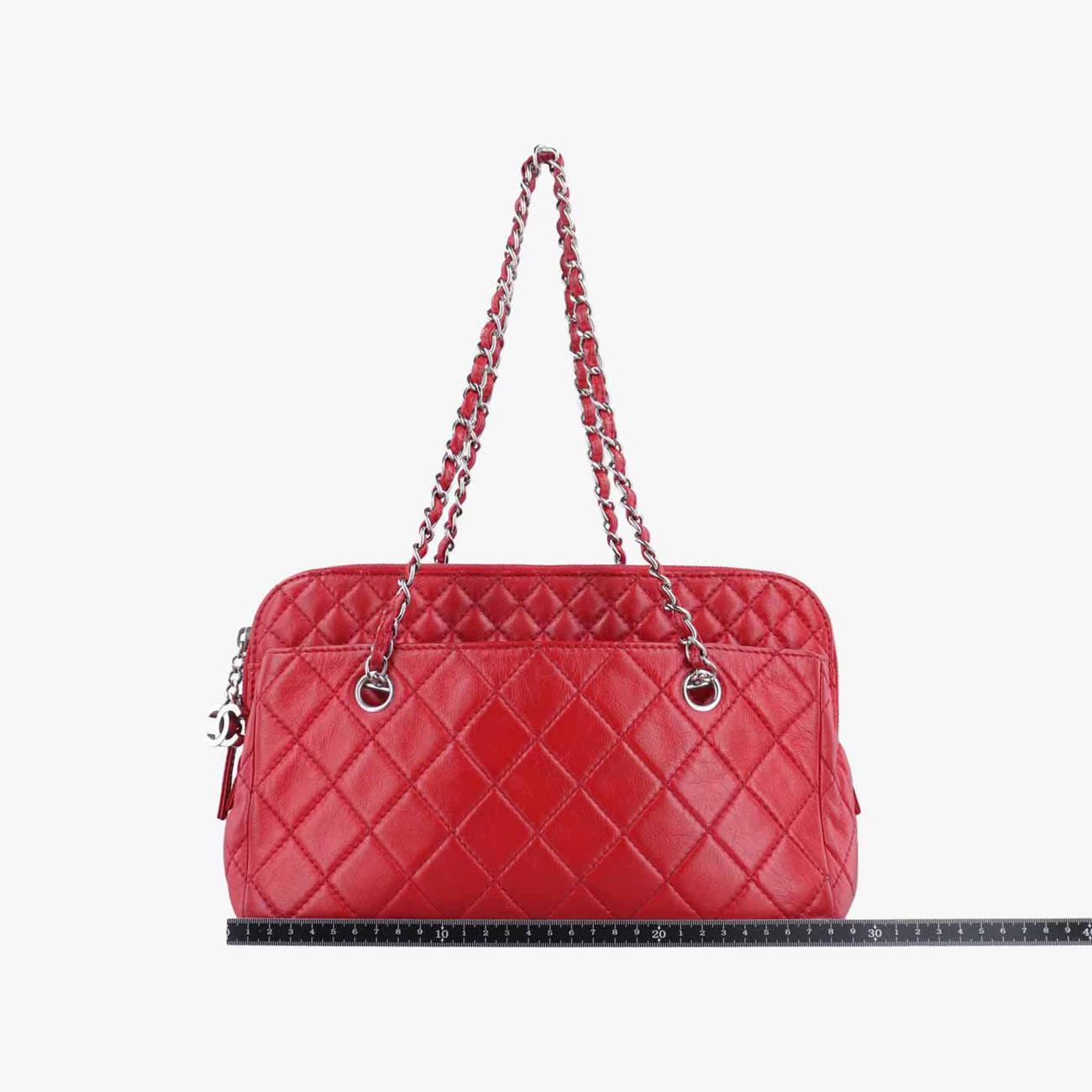 シャネル Chanel ショルダーバッグ レディース マトラッセ レッド レザー A49274 14659752