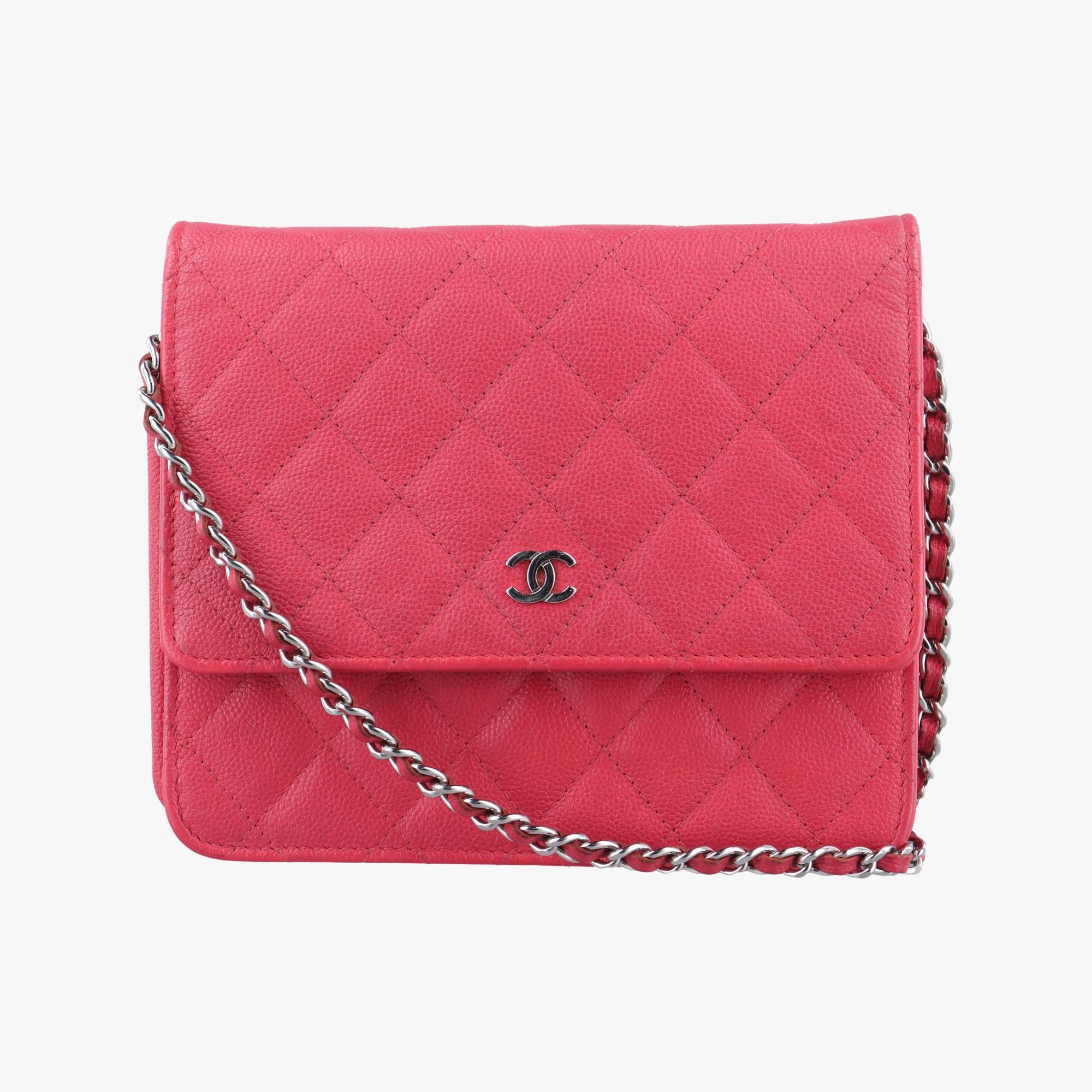 シャネル Chanel ショルダーバッグ レディース スクエア マトラッセ レッド キャビアスキン A84310 24950330