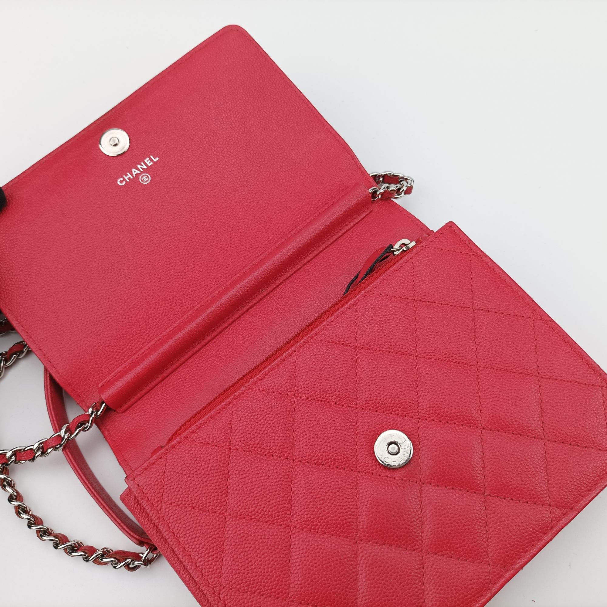 CHANEL シャネル キャビアスキン ウエストバッグ レッド A-9343 CHANEL