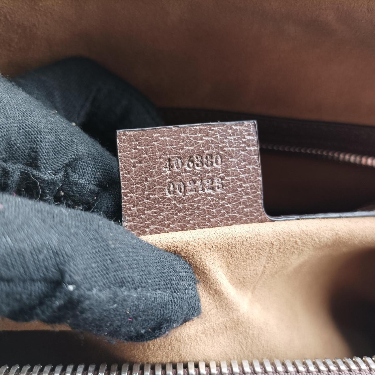 グッチ Gucci ボストンバッグ レディース グッチティアン グレー PVCコーティングキャンバス×レザー 406380 E019191661