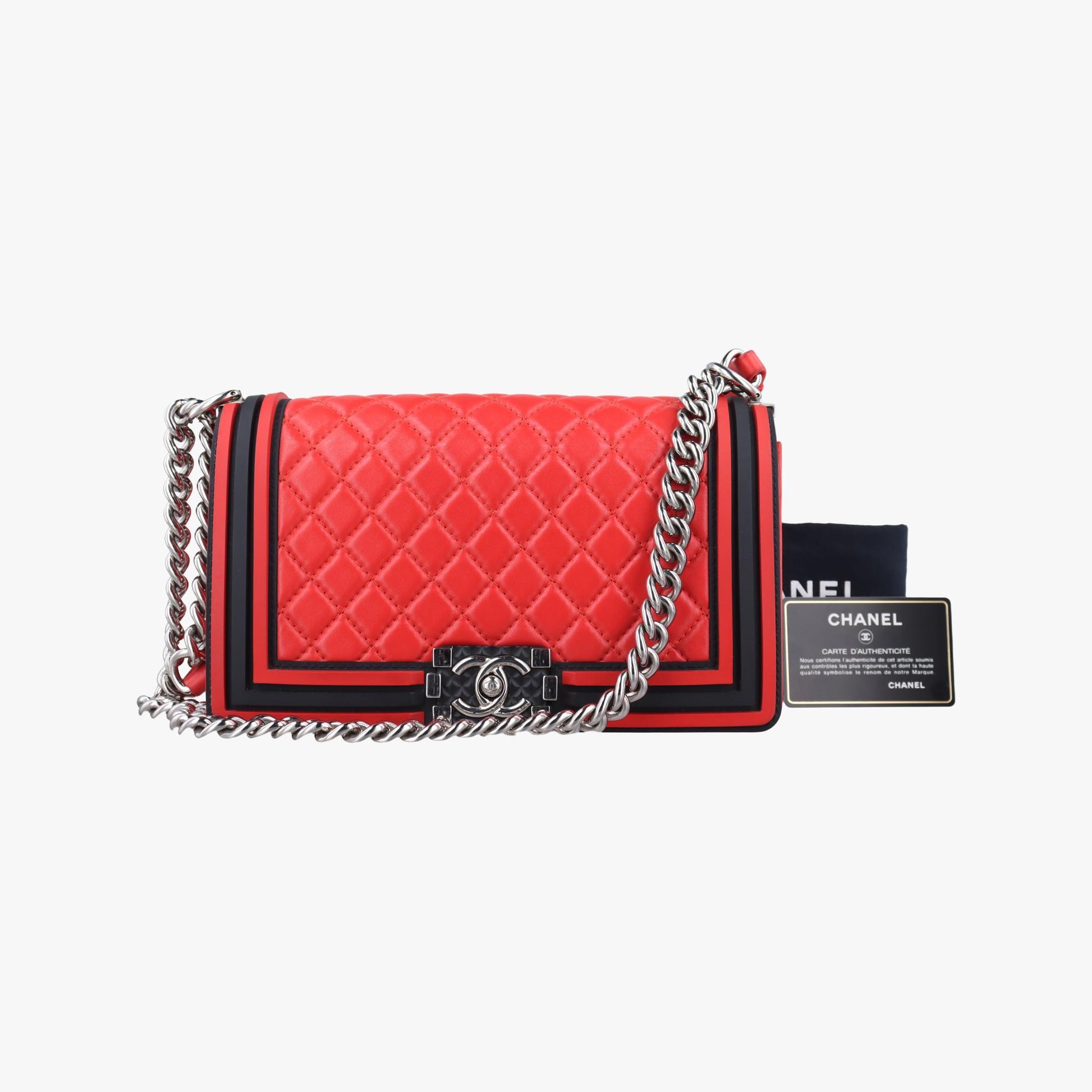 シャネル Chanel ショルダーバッグ レディース ボーイシャネル レッド ラムスキン A67086 23957099