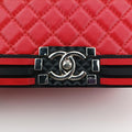 シャネル Chanel ショルダーバッグ レディース ボーイシャネル レッド ラムスキン A67086 23957099