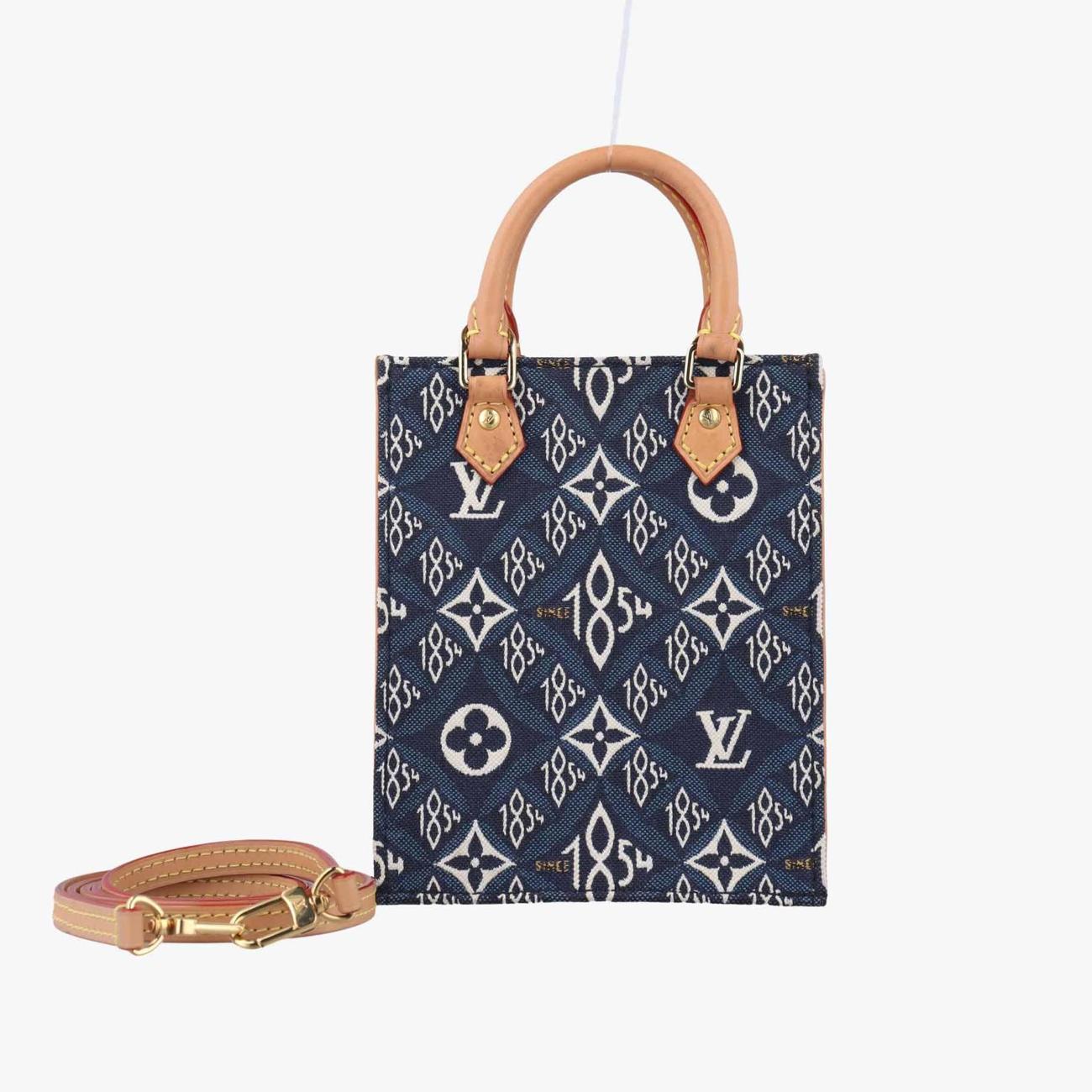 ルイヴィトン Louis Vuitton ショルダーバッグ レディース SINCE1854 プティット サックプラ 2020AW ブルー ファブリック M80288 SP4280