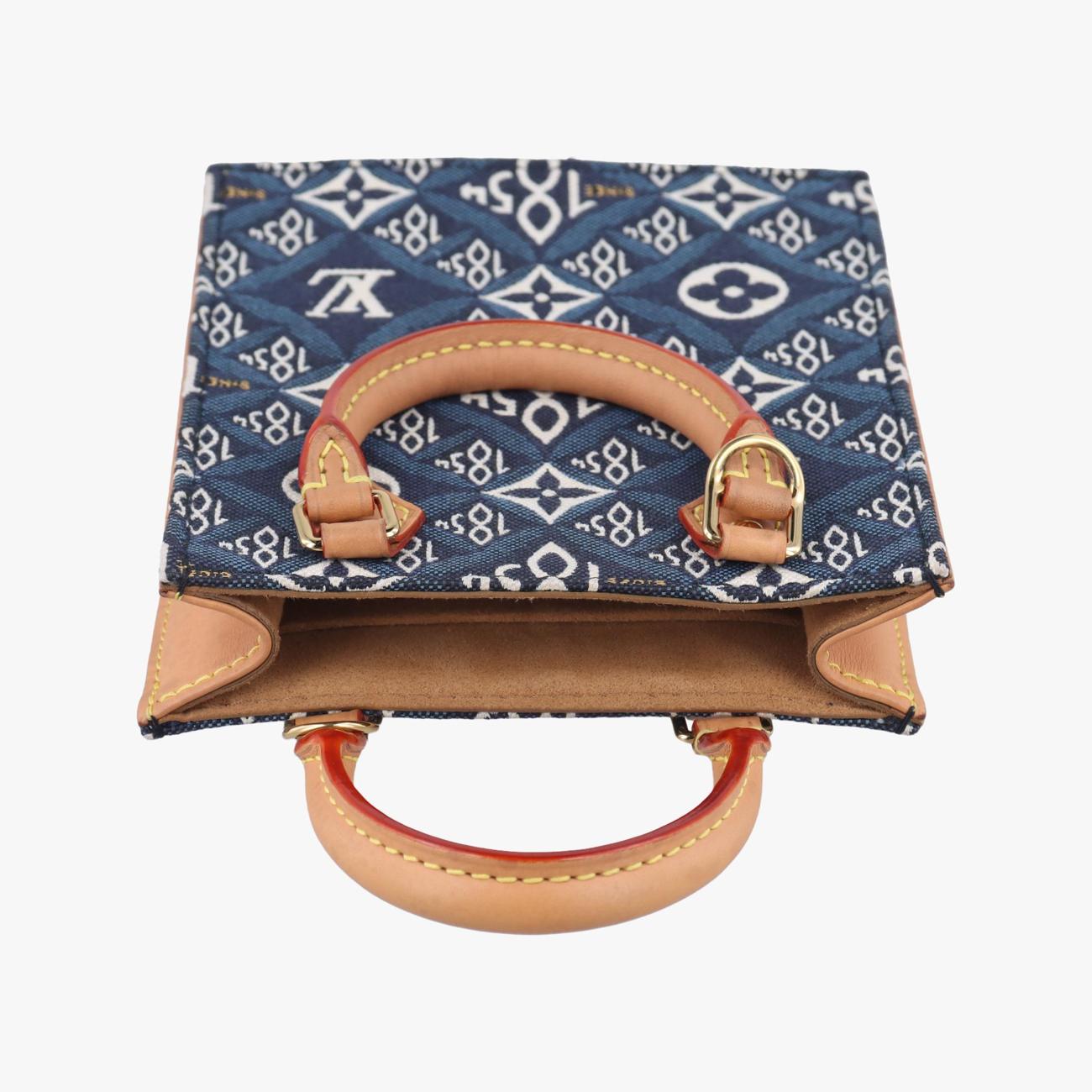 ルイヴィトン Louis Vuitton ショルダーバッグ レディース SINCE1854 プティット サックプラ 2020AW ブルー ファブリック M80288 SP4280