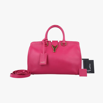 イヴサンローラン Yves saint Laurent ショルダーバッグ レディース Yライン　プチカバス ローズ レッド レザー 311210.527411