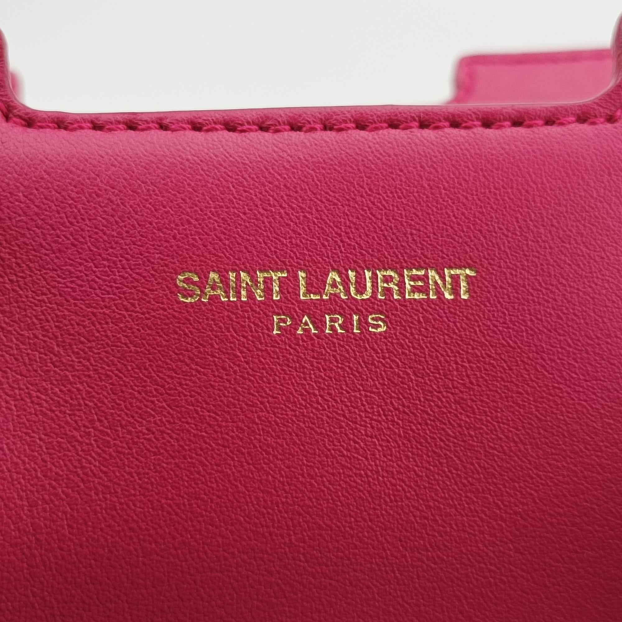 イヴサンローラン Yves saint Laurent ショルダーバッグ レディース Yライン　プチカバス ローズ レッド レザー 311210.527411