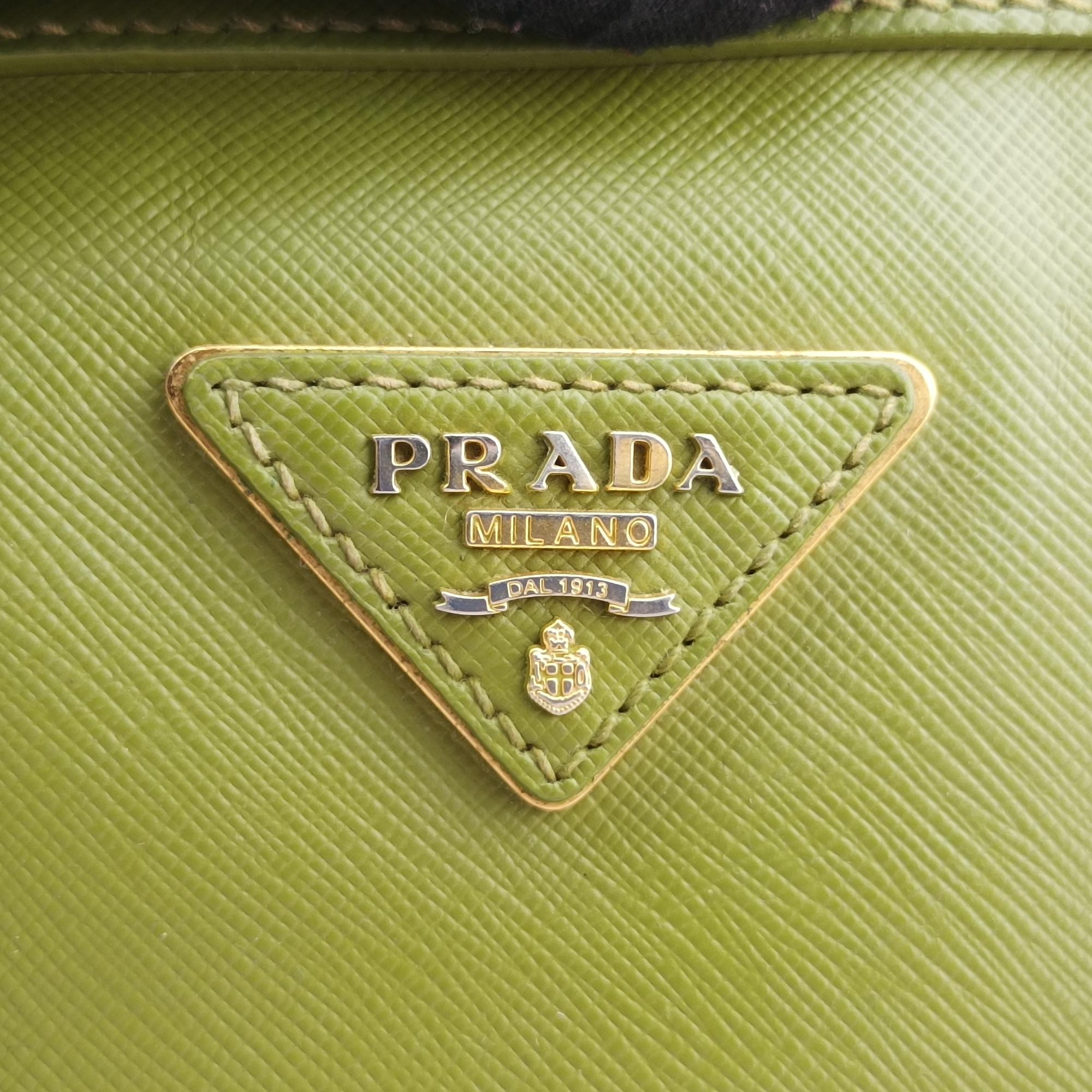 プラダ Prada ボストンバッグ レディース ボーリング グリーン サフィアーノレザー BL845Y 7/R 208