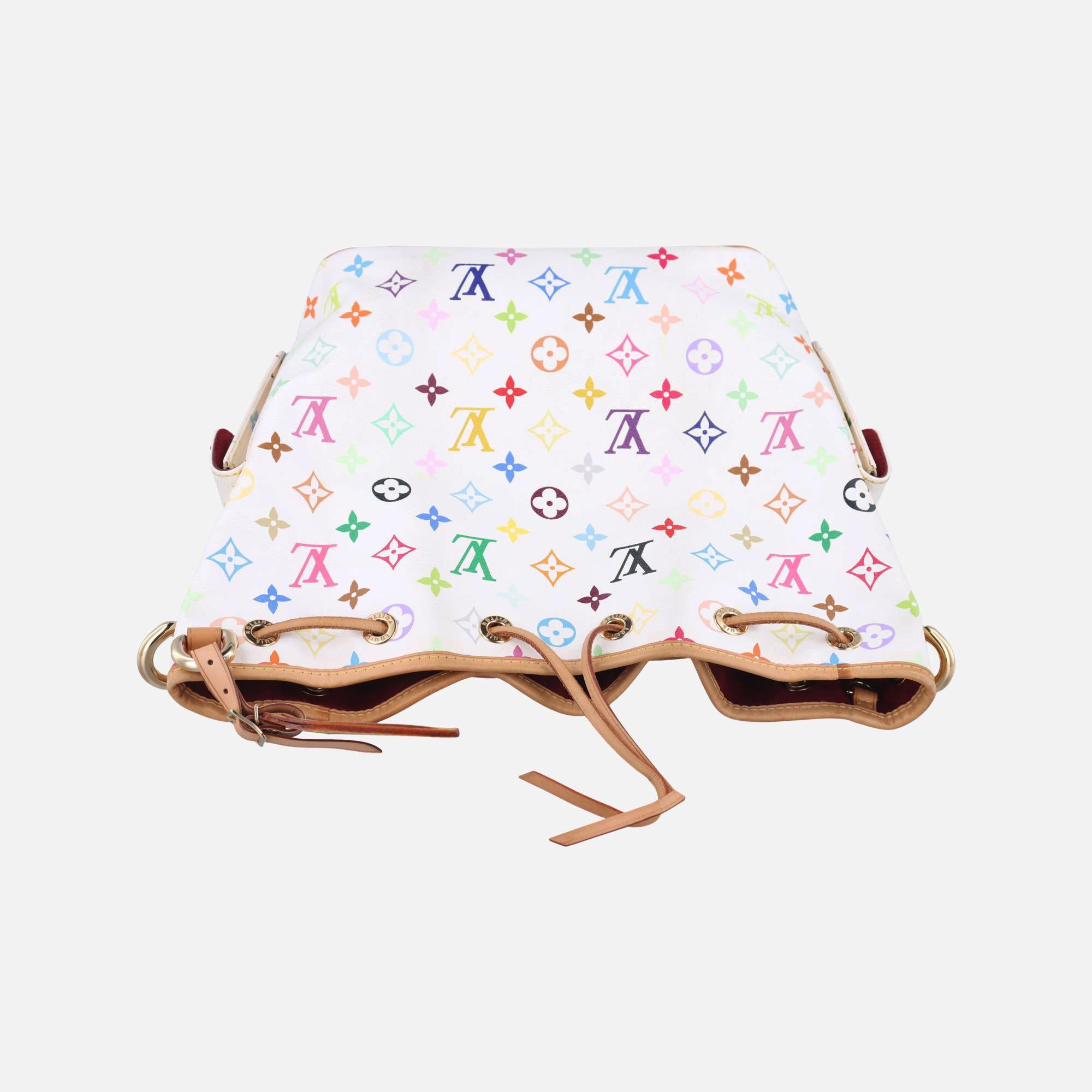 ルイヴィトン Louis Vuitton ショルダーバッグ レディース プチ ノエ ホワイト モノグラム マルチカラー M42229 CA1025