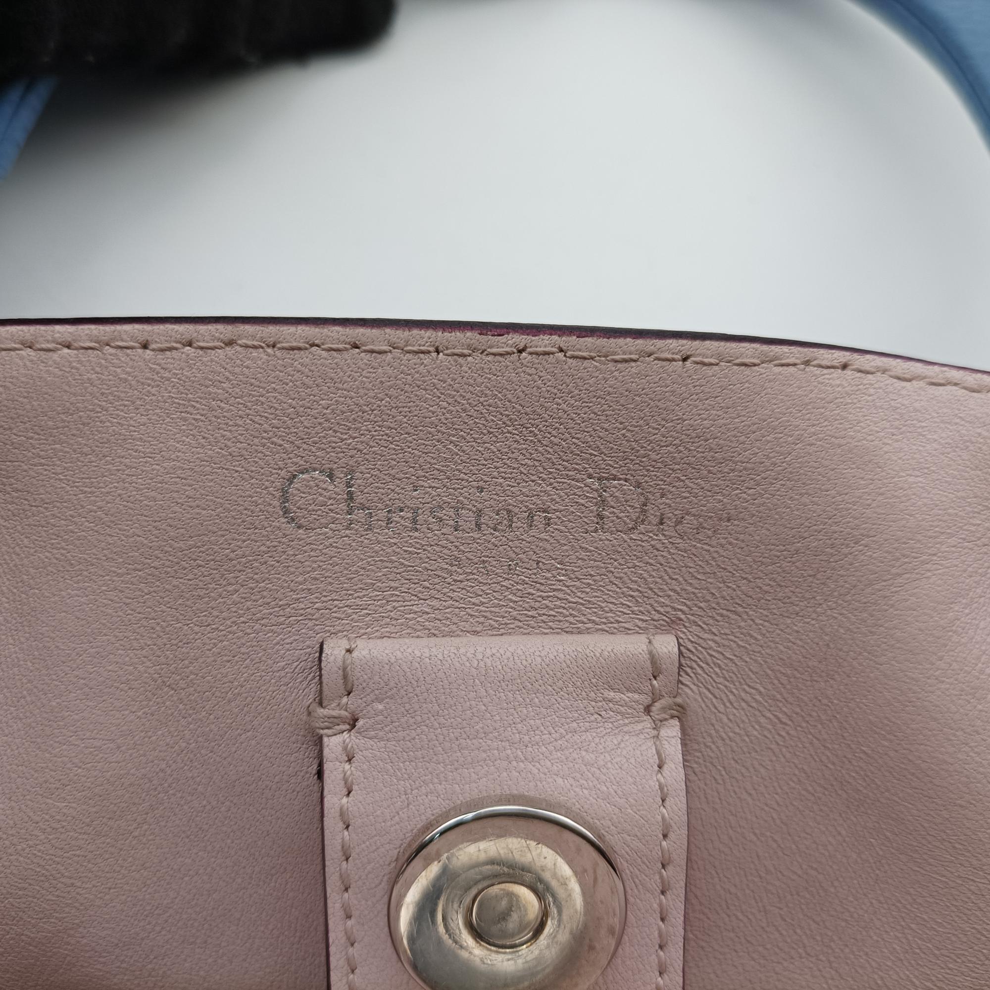 クリスチャンディオール Christian Dior ショルダーバッグ レディース ディオリッシモ ブルー レザー 19-MA-0162