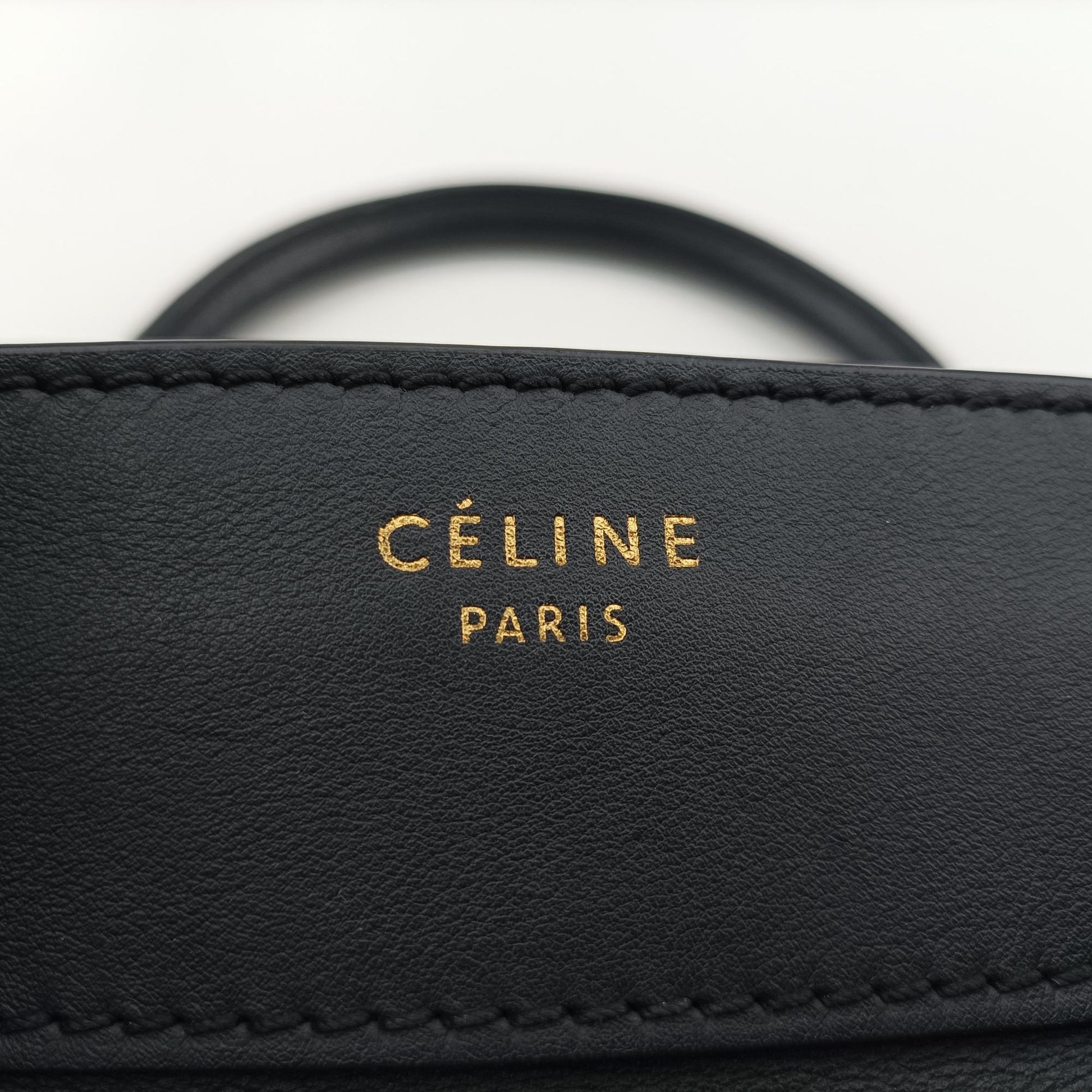 セリーヌ Celine ハンドバッグ レディース ラゲージミニショッパー ブラック レザー F-SA-0132 F-CU-0152