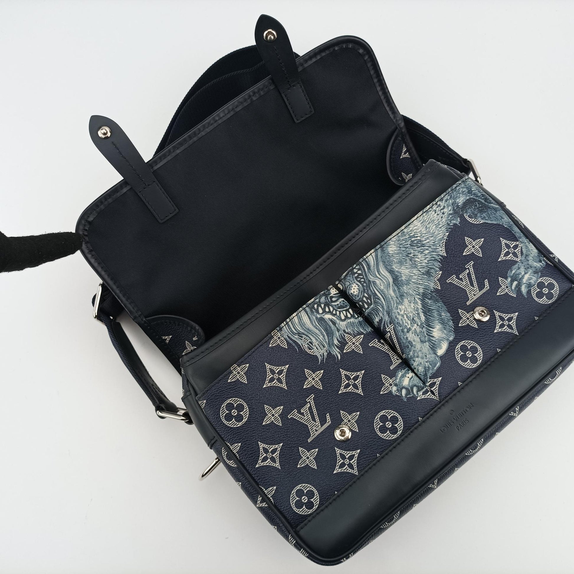 ルイヴィトン Louis Vuitton ショルダーバッグ レディース メッセンジャー PM ブルー モノグラム サバンナ M54248 ICチップ