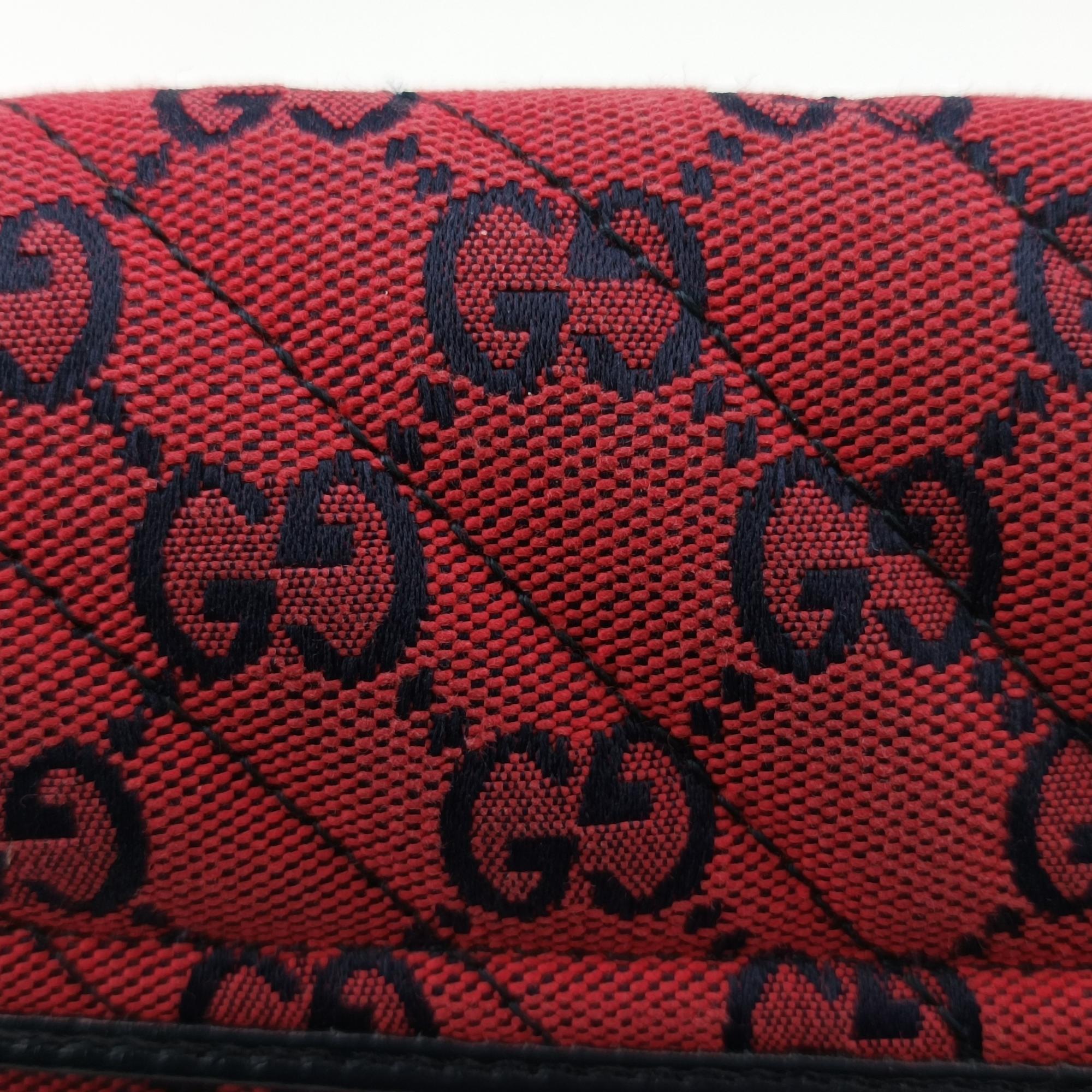 グッチ Gucci ショルダーバッグ レディース GGマーモント レッド ファブリック 443497 D034671570