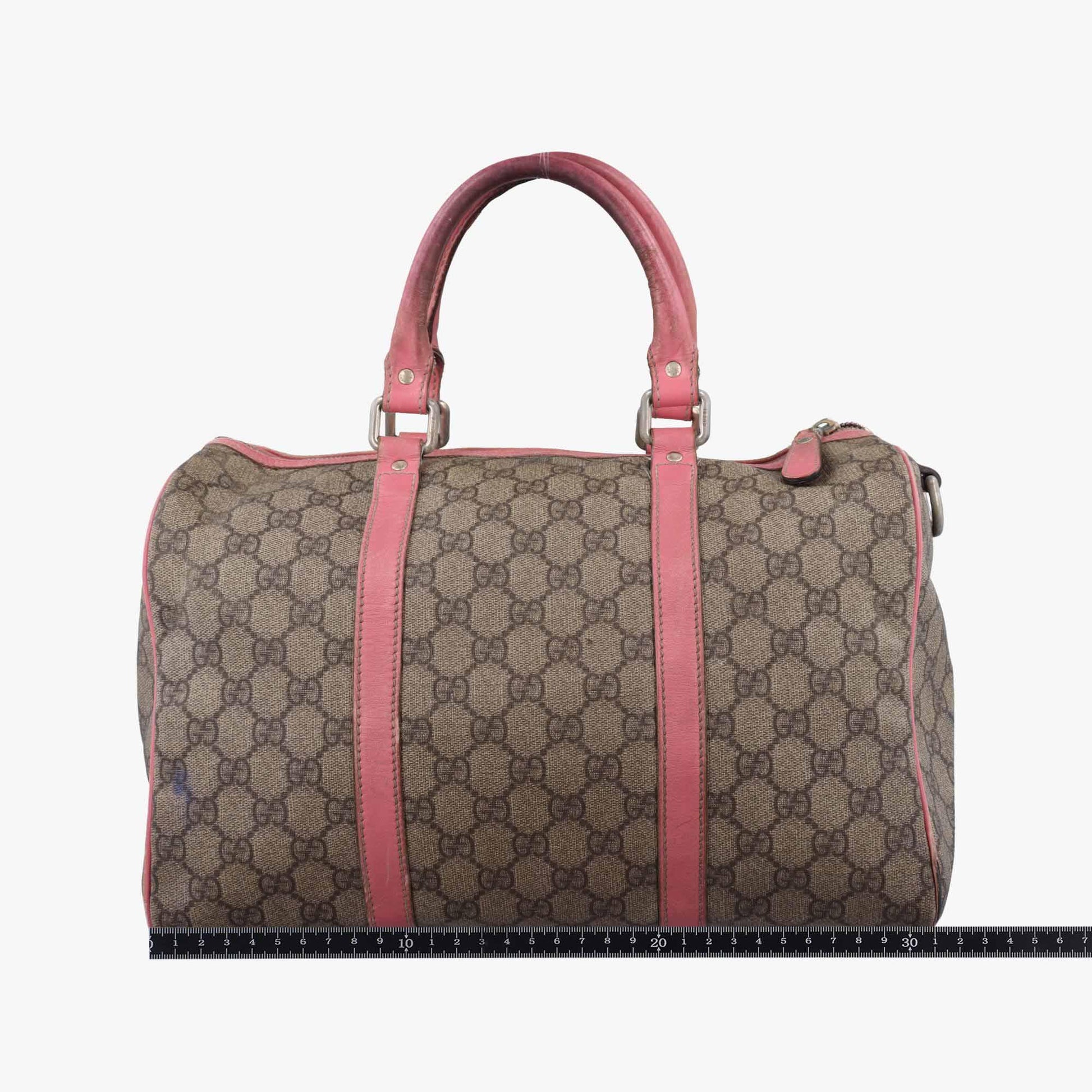 グッチ Gucci ボストンバッグ レディース GGプラス ジョイ GGスプリーム グレー PVCコーティングキャンバス×レザー 193603 D2186412