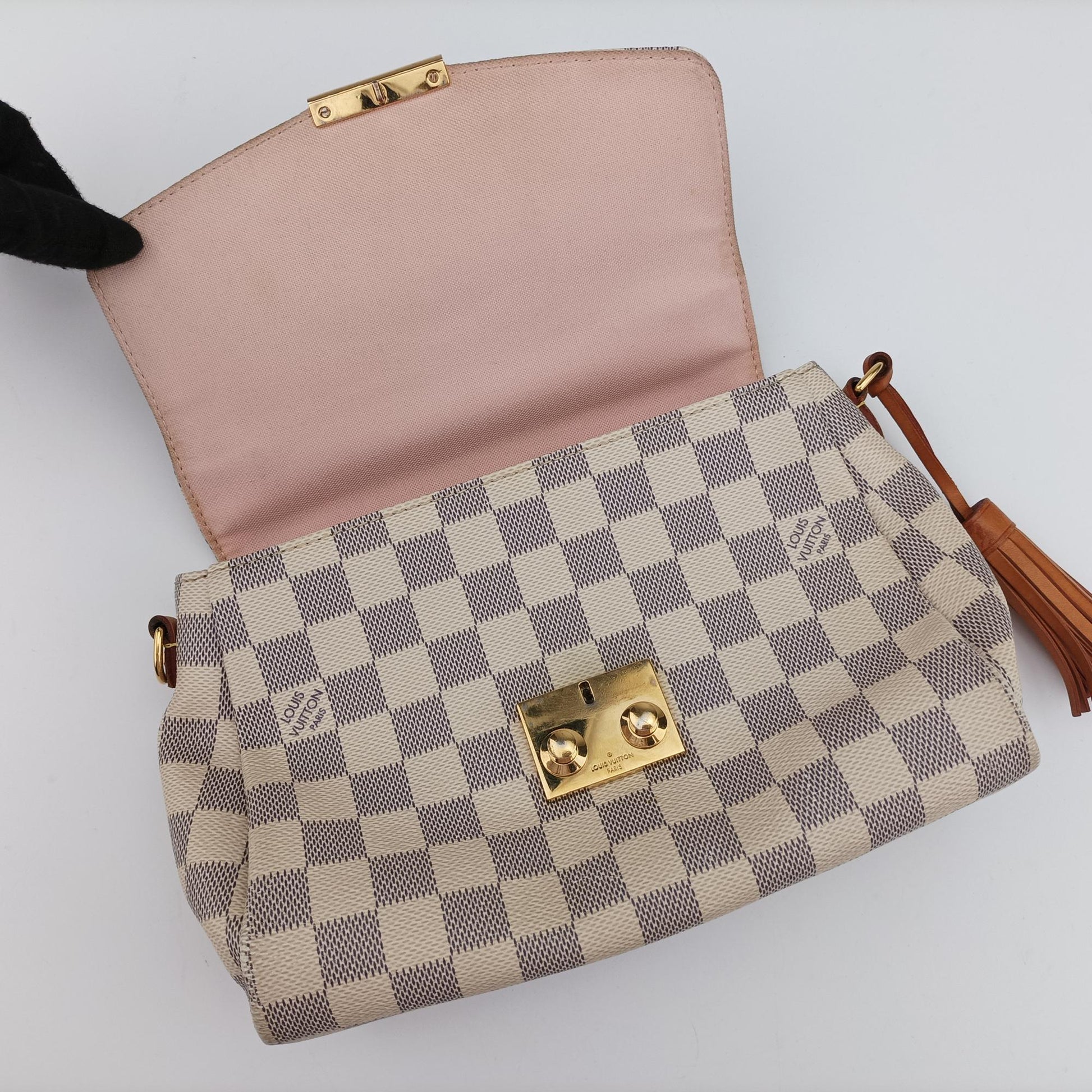 ルイヴィトン Louis Vuitton ショルダーバッグ レディース クロワゼット ホワイト ダミエキャンバス N41581 TR2107