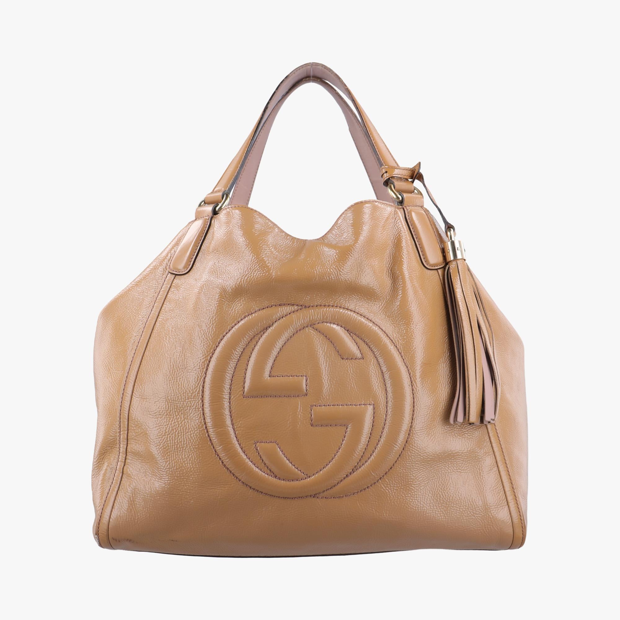 グッチ Gucci ハンドバッグ レディース ソーホー キャメル パテント 282309 A015406183