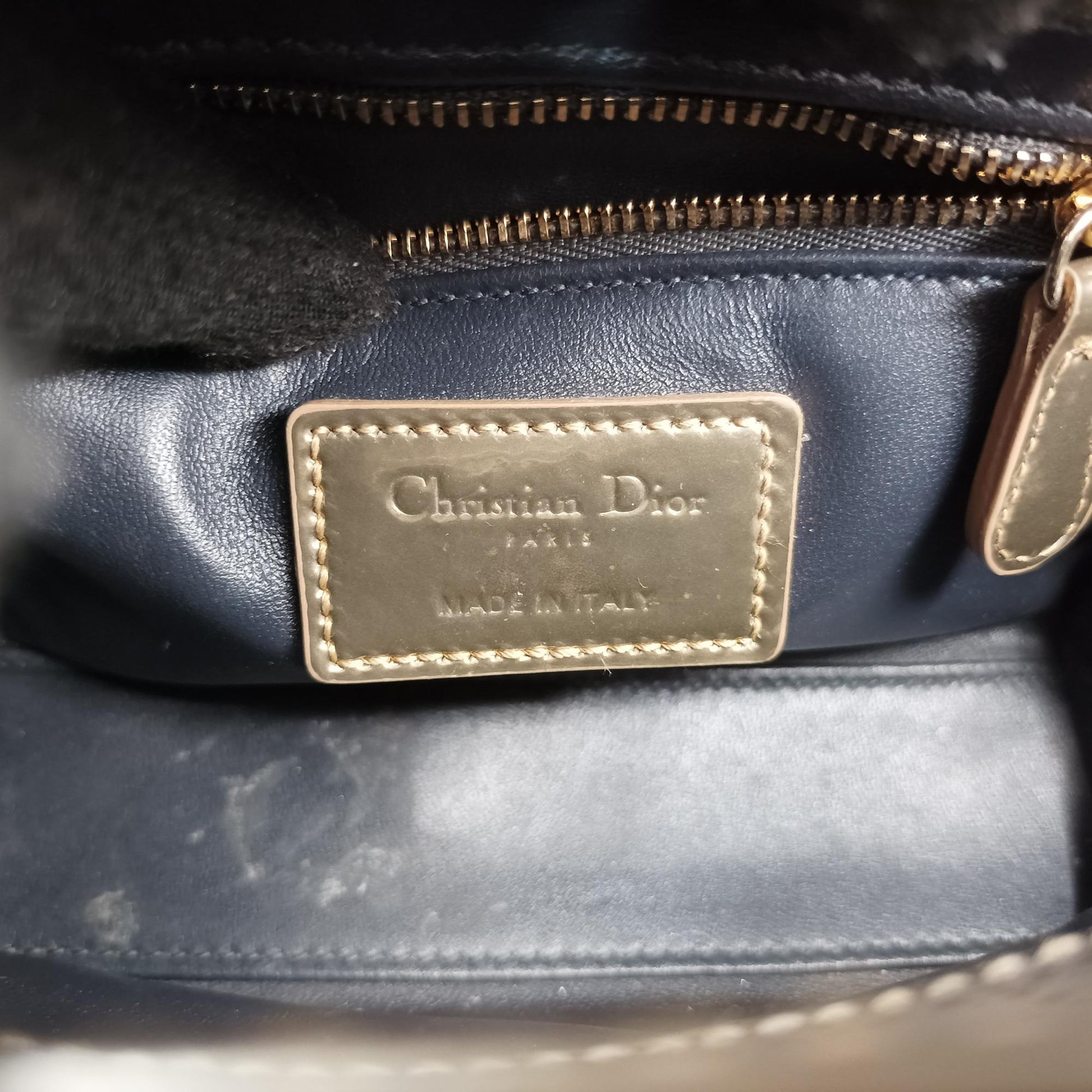 クリスチャンディオール Christian Dior ショルダーバッグ レディース レディディオール グレー パテント 15-BO-1117