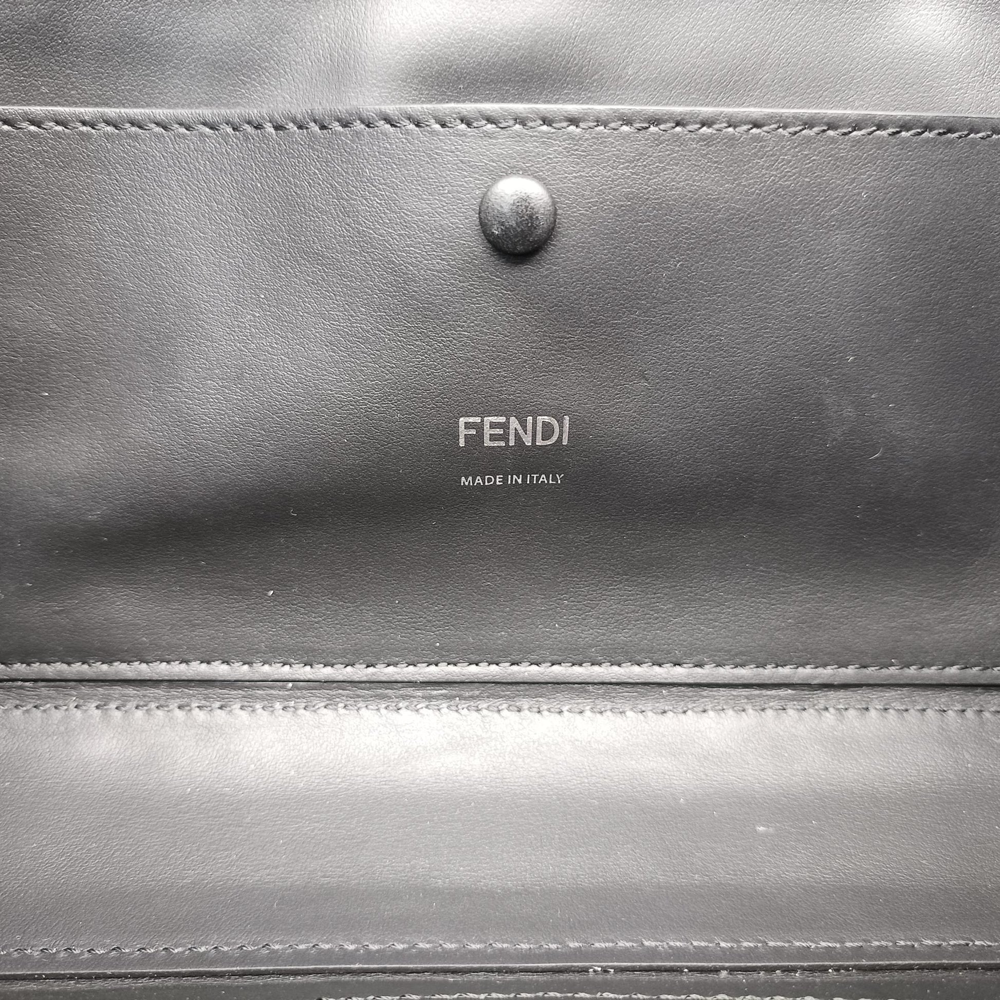 フェンディ Fendi ショルダーバッグ レディース マンマバケット ブラック PVCコーティングキャンバス×レザー 88R600-A3ID-1980501