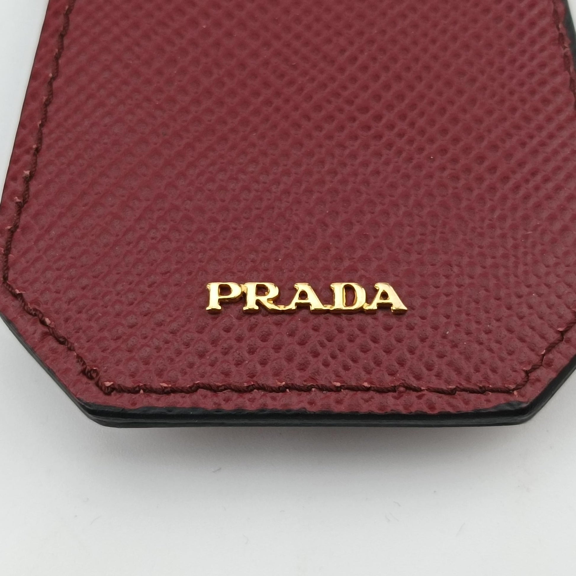 プラダ Prada ショルダーバッグ レディース ダブル キュイール ワインレッド サフィアーノレザー B2756T 180