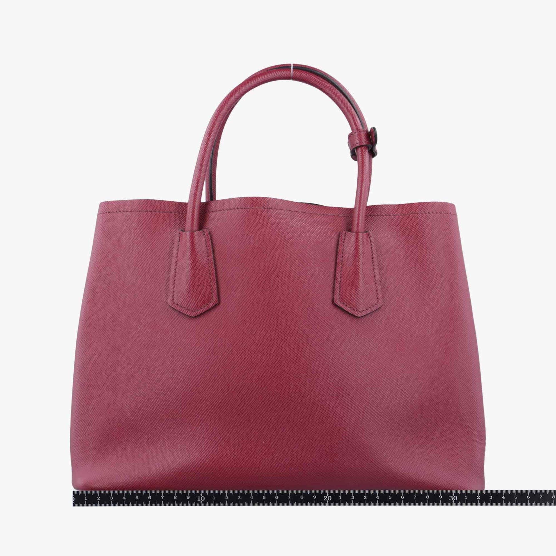 プラダ Prada ショルダーバッグ レディース ダブル キュイール ワインレッド サフィアーノレザー B2756T 180