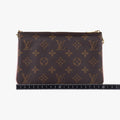 ルイヴィトン Louis Vuitton ショルダーバッグ レディース ポシェット ドゥーブルジップ ブルーミングフラワー ブラウン モノグラムキャンバス×カーフレザー M63905 GI5108