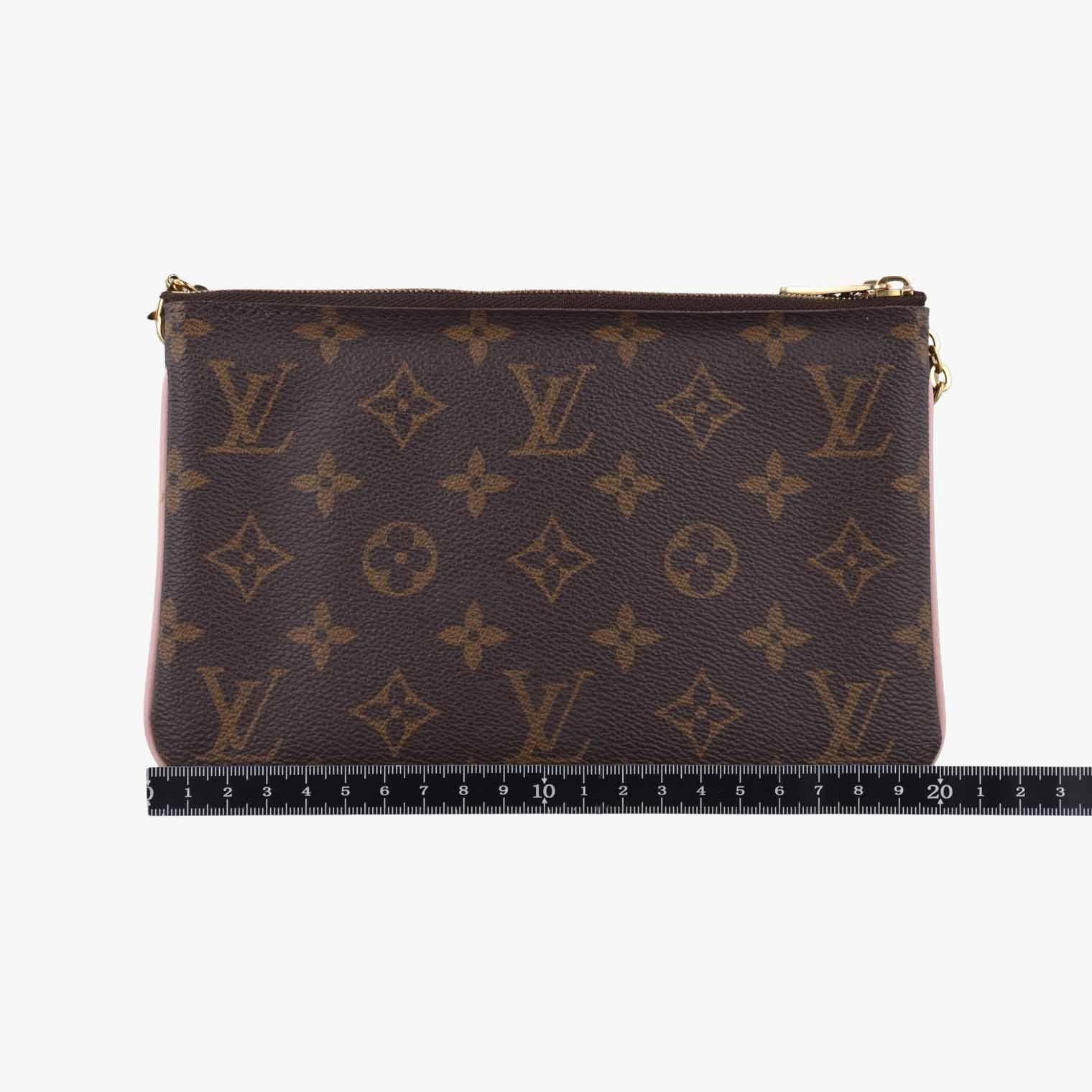 ルイヴィトン Louis Vuitton ショルダーバッグ レディース ポシェット ドゥーブルジップ ブルーミングフラワー ブラウン モノグラムキャンバス×カーフレザー M63905 GI5108