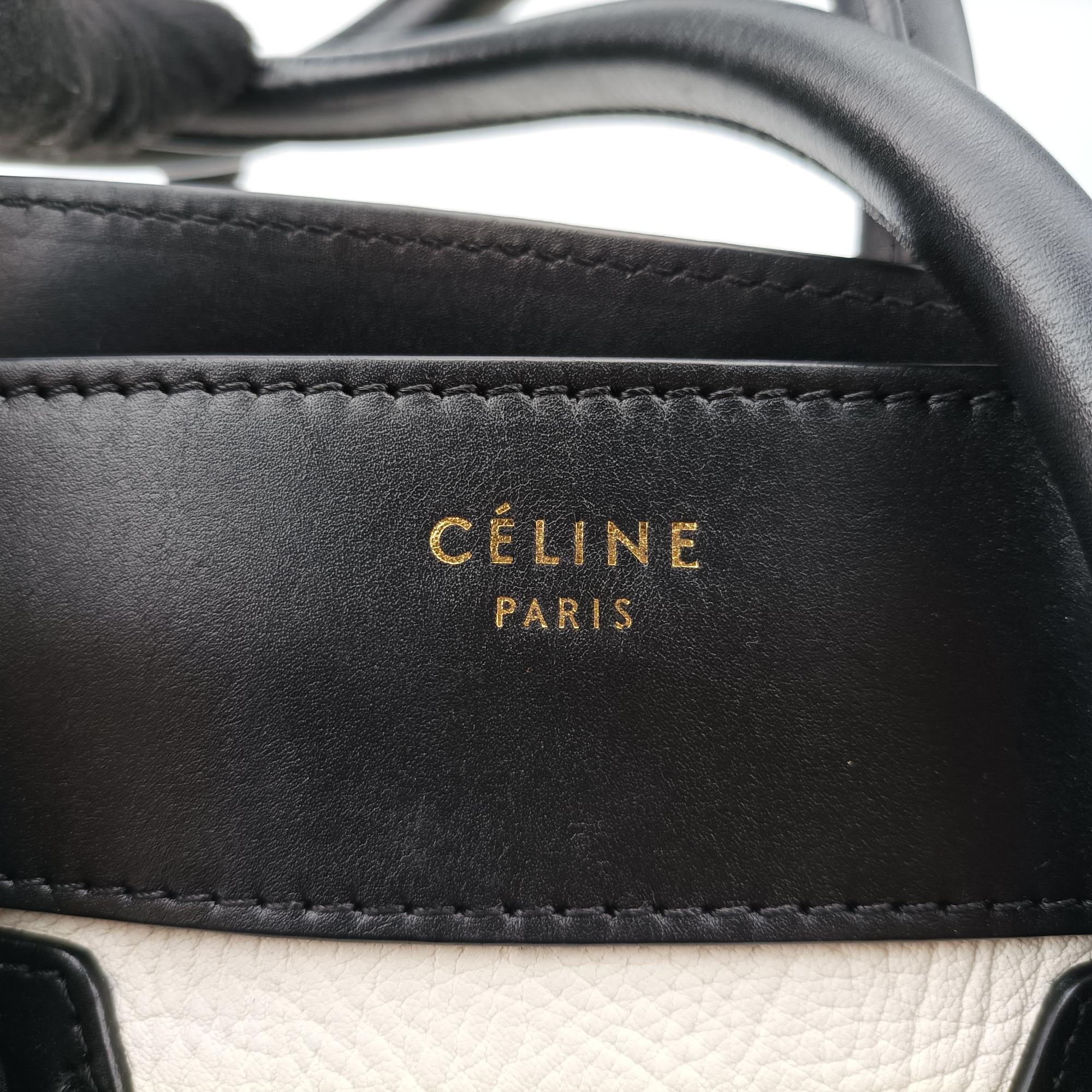 セリーヌ Celine ハンドバッグ レディース ラゲージミニショッパー ブラック レザー F-VP-0152 F-UP-0162