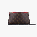 ルイヴィトン Louis Vuitton ショルダーバッグ レディース パラス クラッチ ブラウン モノグラムキャンバス×カーフレザー M41638 CA1148