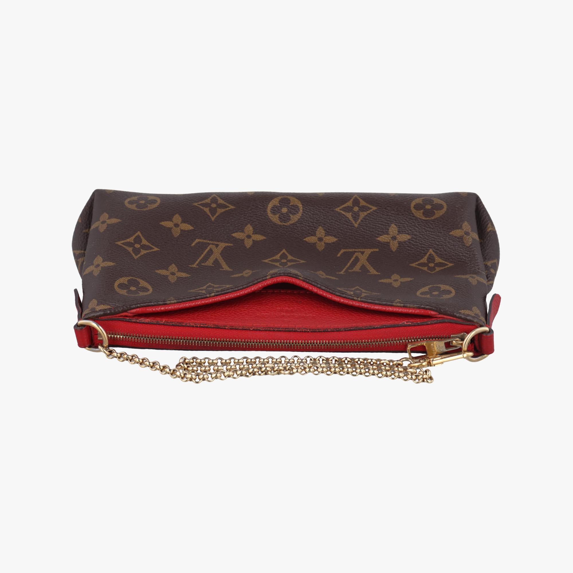 ルイヴィトン Louis Vuitton ショルダーバッグ レディース パラス クラッチ ブラウン モノグラムキャンバス×カーフレザー M41638 CA1148