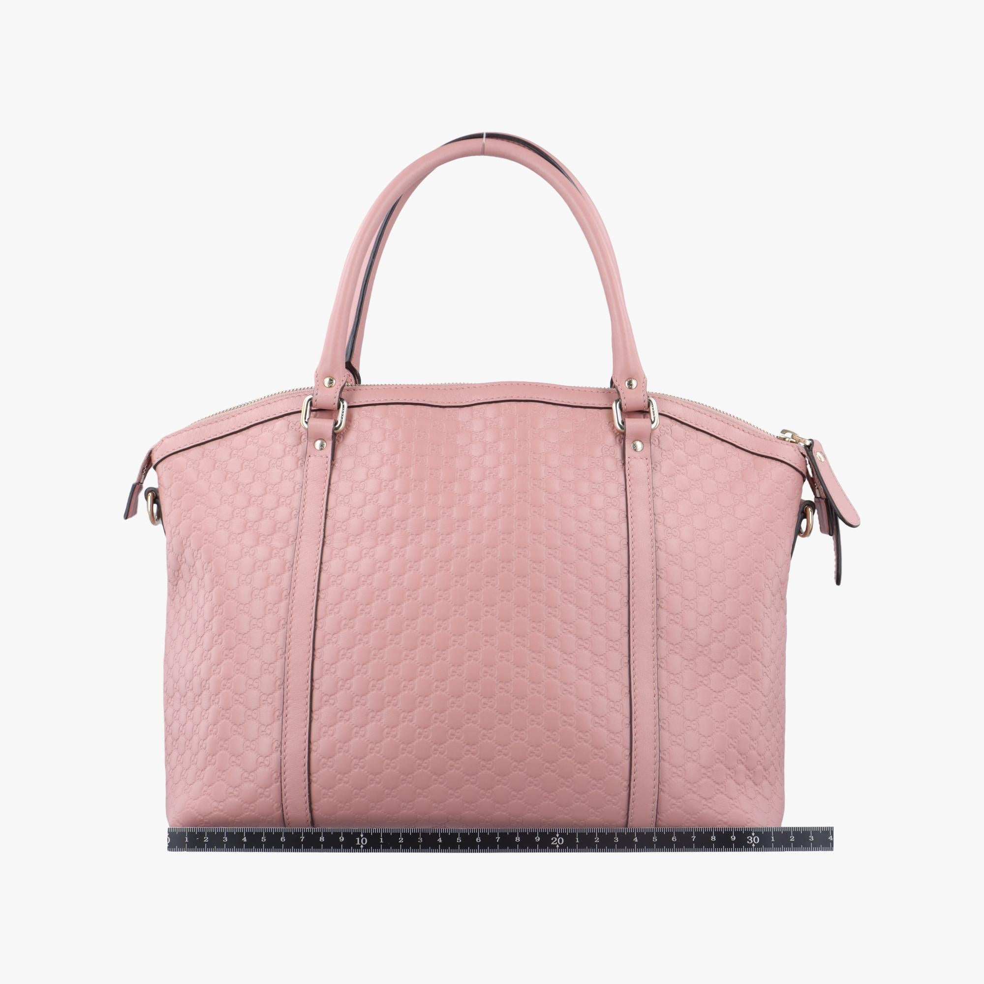 グッチ Gucci ショルダーバッグ レディース マイクログッチシマ ピンク レザー 449657 B1206566