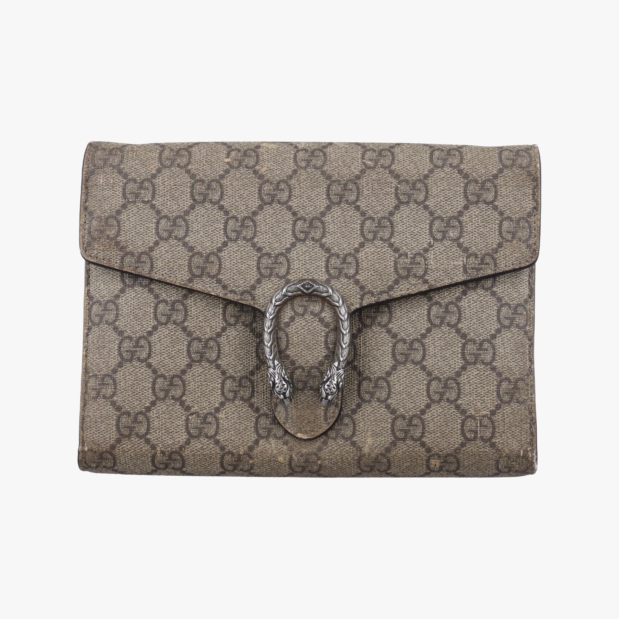 グッチ Gucci クラッチバッグ レディース ディオニュソス グレー PVCコーティングキャンバス 401231