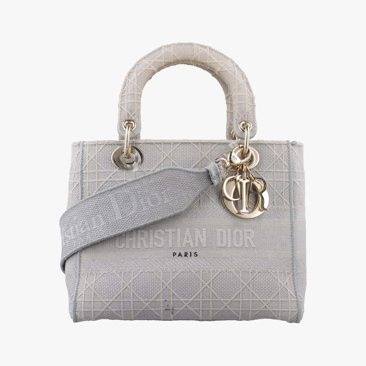 Lady Dior D-lite Grey Jacquard 50-MA-0280レディディオール D-lite グレー ジャガード 50-MA-0280