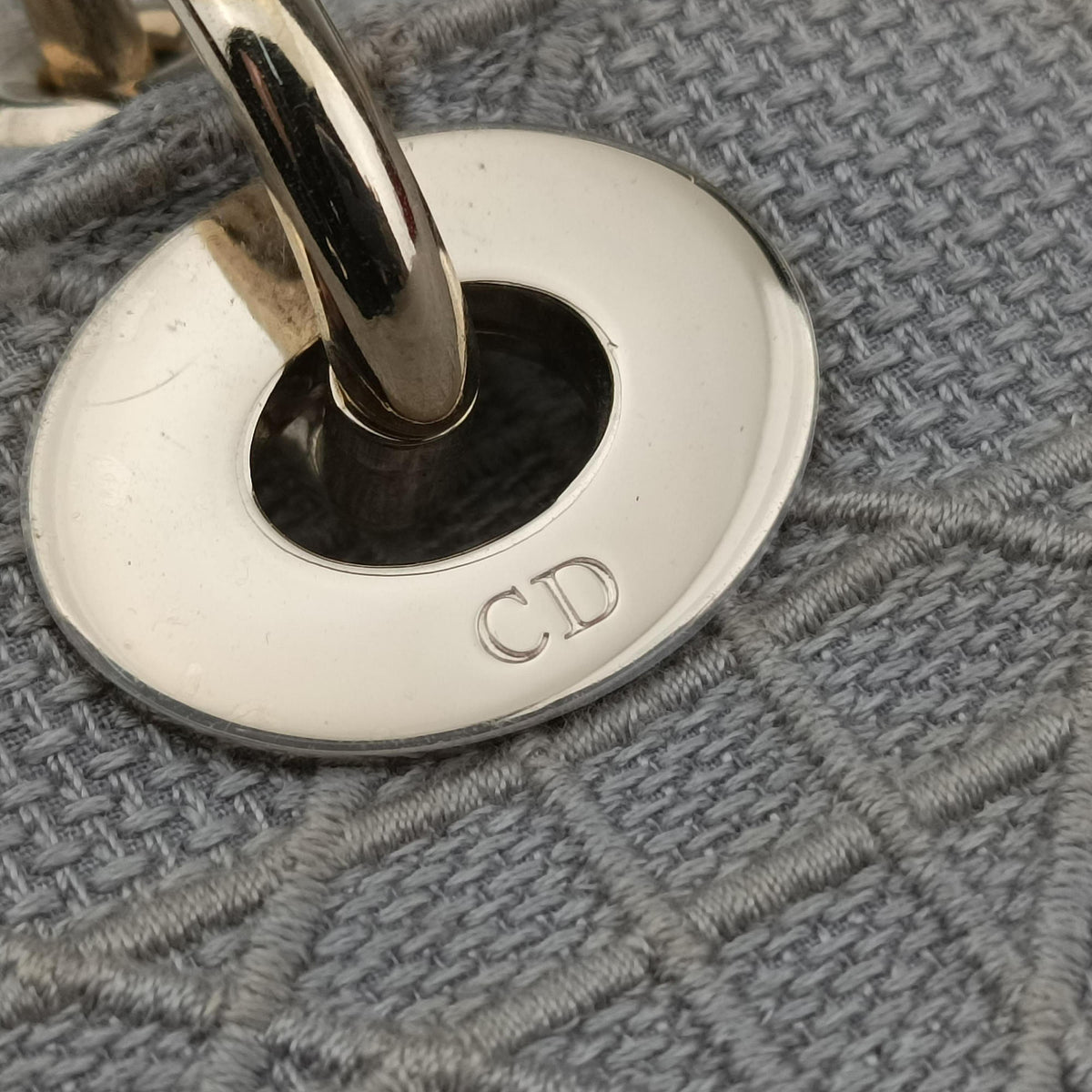Lady Dior D-lite Grey Jacquard 50-MA-0280レディディオール D-lite グレー ジャガード 50-MA-0280