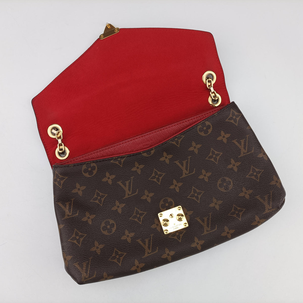 PALLAS Chain Brown×CERISE Monogram Canvas×calf leather M41201 CA2117 IC Chipパラス チェーン モノグラム/ブラウン×スリーズ モノグラムキャンバス×カーフレザー M41201 CA2117 ICチップ